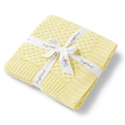 Sunlight Diamond Knit Organic Baby Blanket