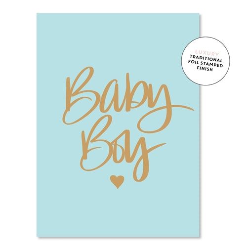 Baby Boy Script Card