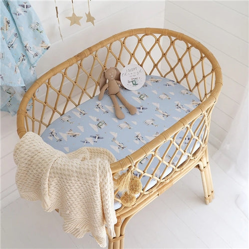 Taking Flight Organic Bassinet Sheet / Change Pad Cover