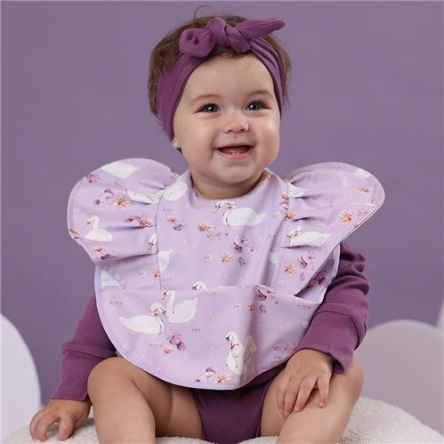 Swan Lake Frill Snuggle Bib