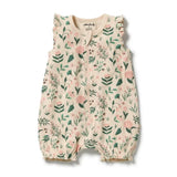 Sweet Bloom Organic Ruffle Zipsuit