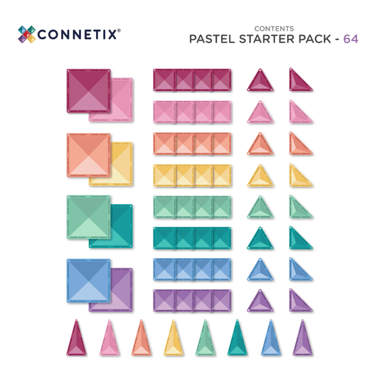 Connetix - Pastel Starter Pack 64pc
