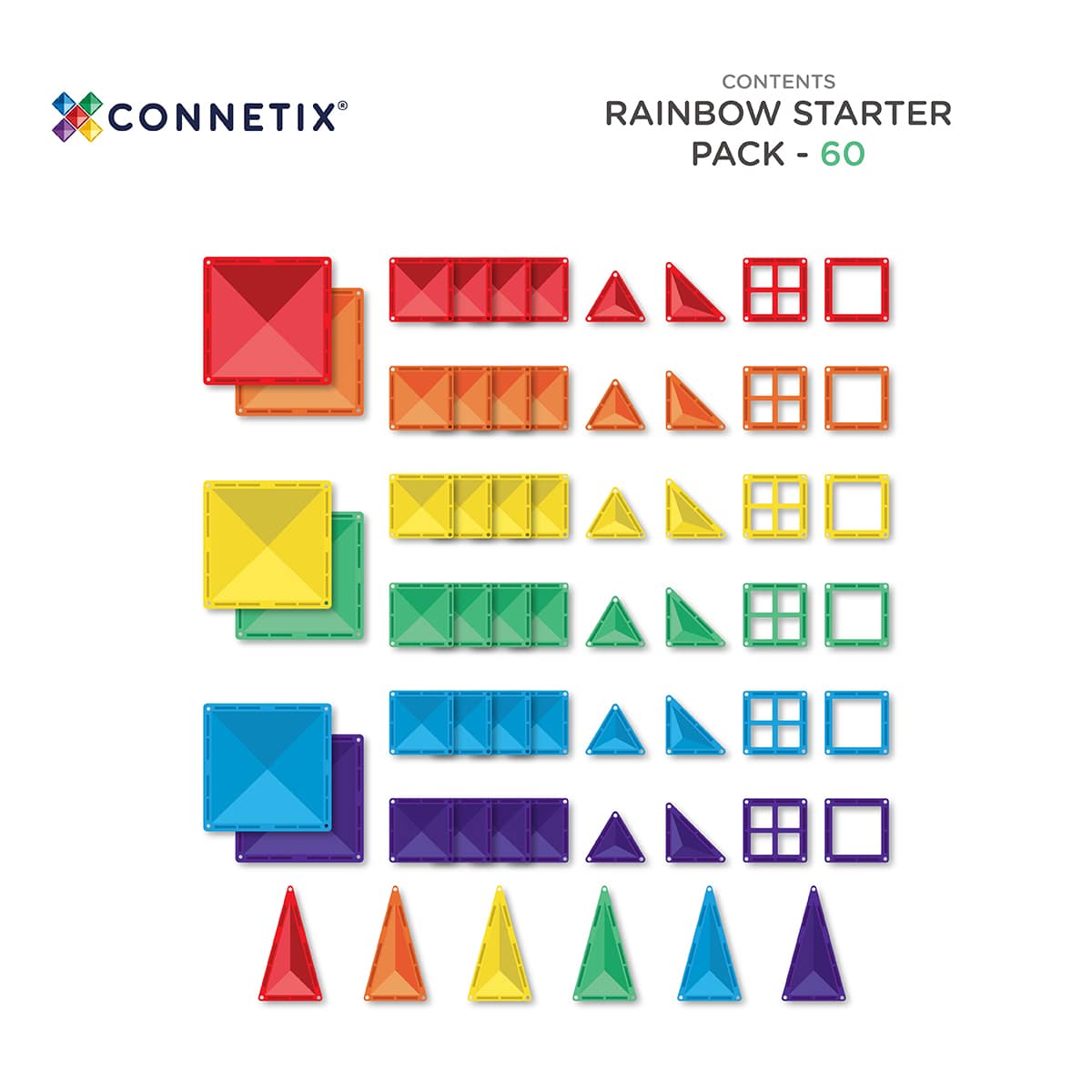 Connetix - Rainbow Starter Pack 60pc