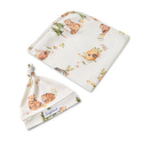 Bears Organic Jersey Wrap & Beanie Set