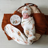 Bears Organic Jersey Wrap & Beanie Set