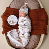 Bears Organic Jersey Wrap & Beanie Set