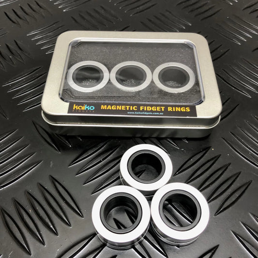 Premium Magnetic Fidget Rings in Window Tin