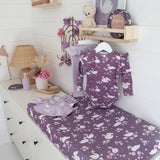 Midnight Swan Organic Bassinet Sheet / Change Pad Cover