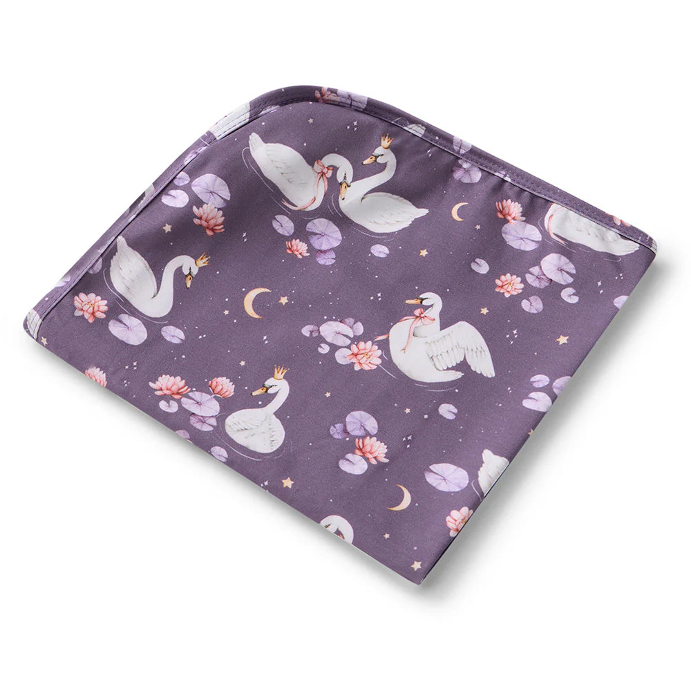 Midnight Swan Organic Jersey Wrap & Topknot Set