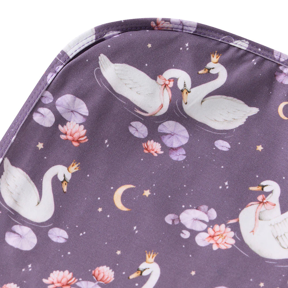 Midnight Swan Organic Jersey Wrap & Topknot Set