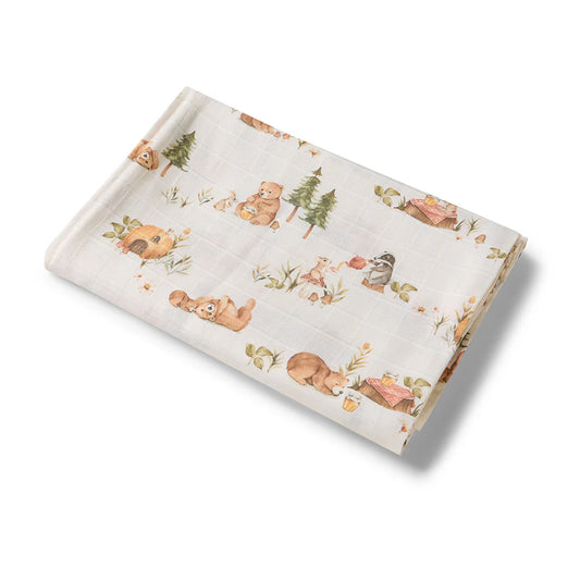 Bears Organic Muslin Wrap