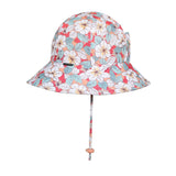 Swim Ponytail Bucket Beach Hat - Hibiscus