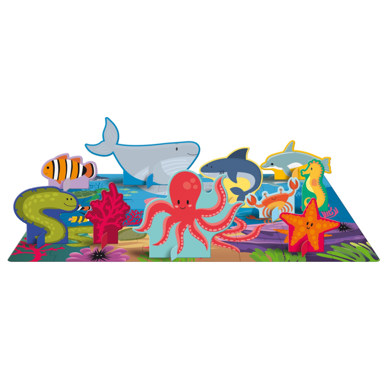 Sassi 3D Puzzle and Book Set - The Sea