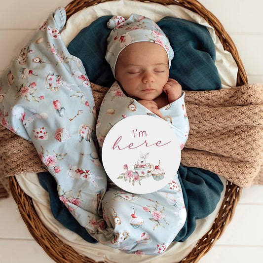 Tea Party & Sage Reversible Milestone Cards