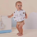 Sweet Swallows Organic Snugglesuit Convertible Romper with Frill