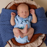 Ocean Blue Short Sleeve Organic Bodysuit