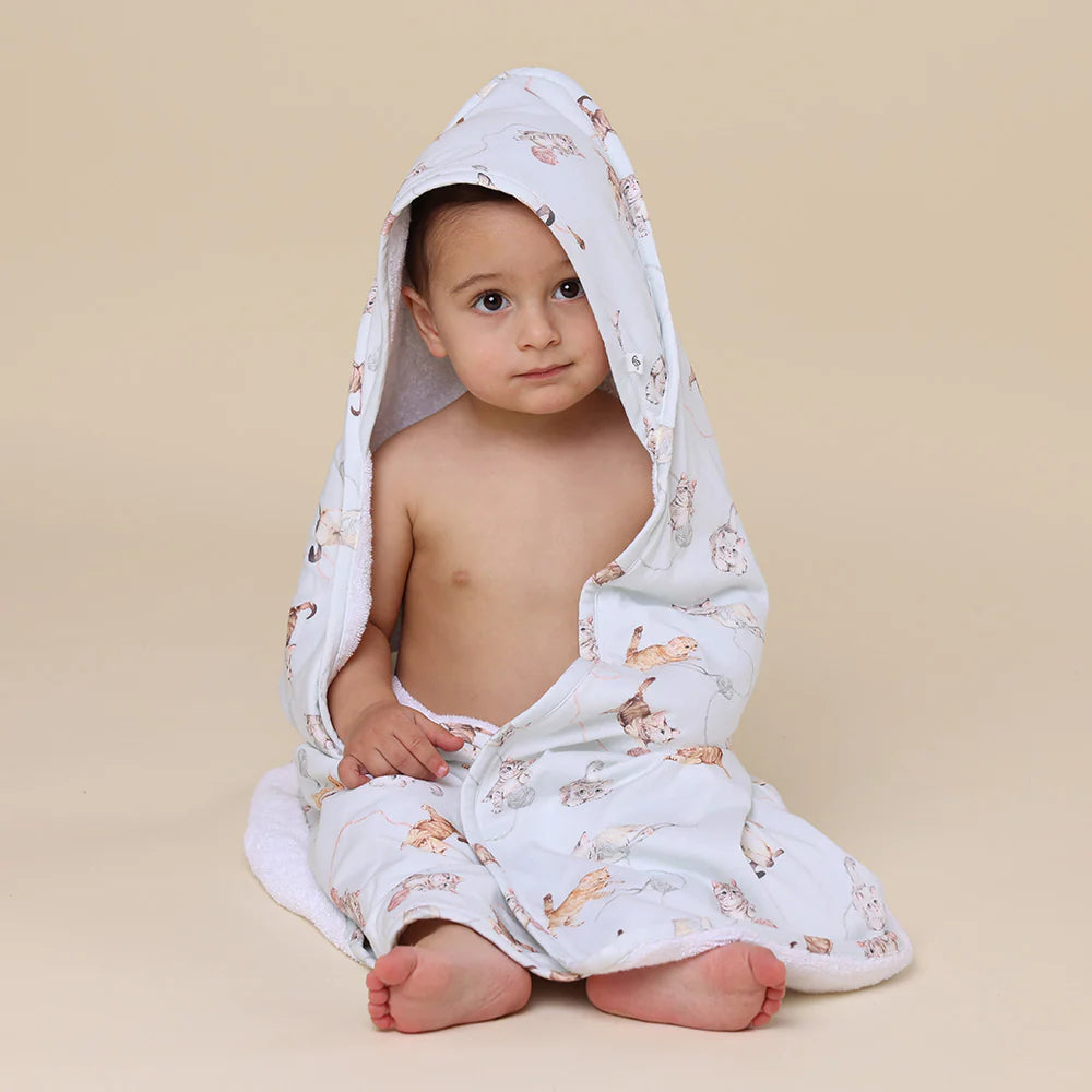 Kittens Organic Hooded Baby Towel