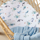 Ocean Bassinet Sheet / Change Pad Cover
