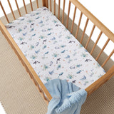 Ocean Organic Cotton Fitted Cot Sheet