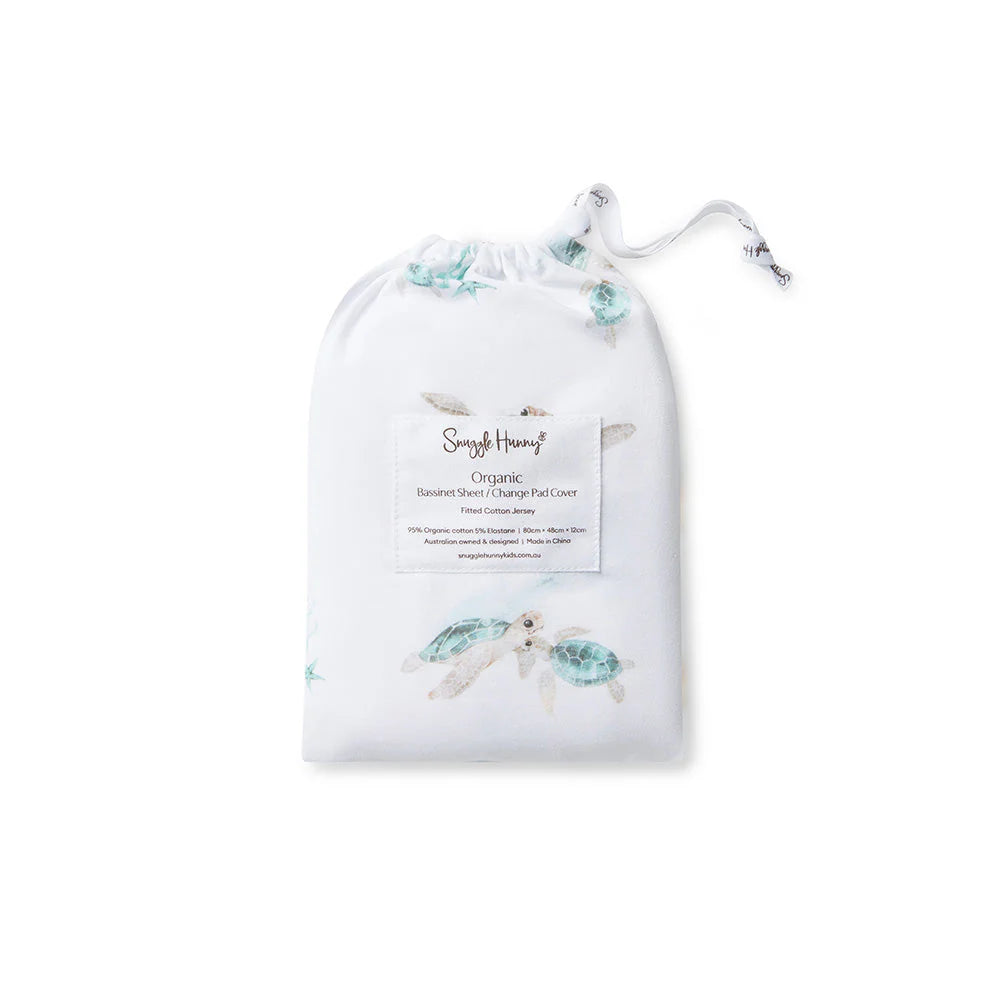 Turtle Bassinet Sheet / Change Pad Cover