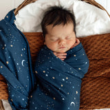 Starry Night Organic Jersey Wrap & Beanie Set