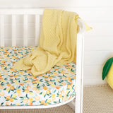 Sunlight Diamond Knit Organic Baby Blanket