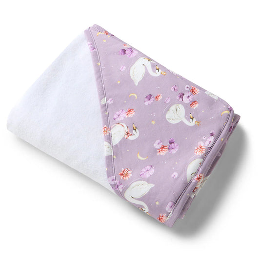 Swan Lake Organic Hooded Baby Towel