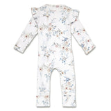Sweet Swallows Organic Snugglesuit Convertible Romper with Frill