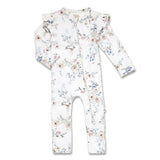 Sweet Swallows Organic Snugglesuit Convertible Romper with Frill