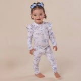 Sweet Swallows Organic Snugglesuit Convertible Romper with Frill