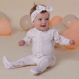 Sweet Swallows Organic Snugglesuit Convertible Romper with Frill