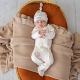 Sweet Swallows Organic Snugglesuit Convertible Romper with Frill