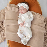 Sweet Swallows Organic Snugglesuit Convertible Romper with Frill