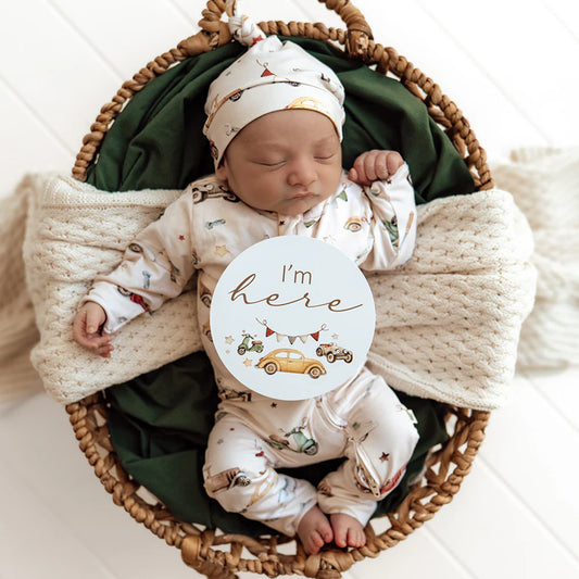 Vintage Cars &Bronze Reversible Milestone Cards