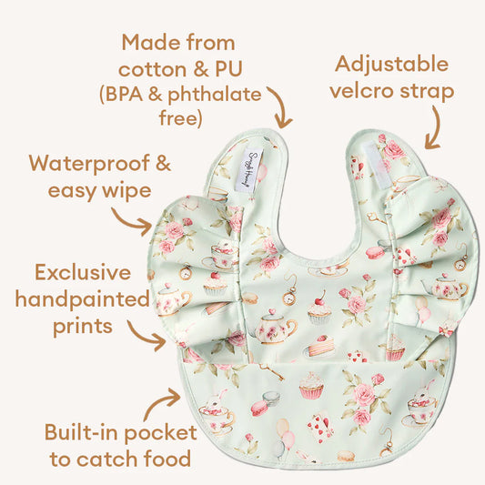 White Rabbit Frill Snuggle Bib