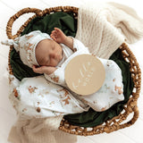 Woodland Tales Organic Jersey Wrap & Beanie Set