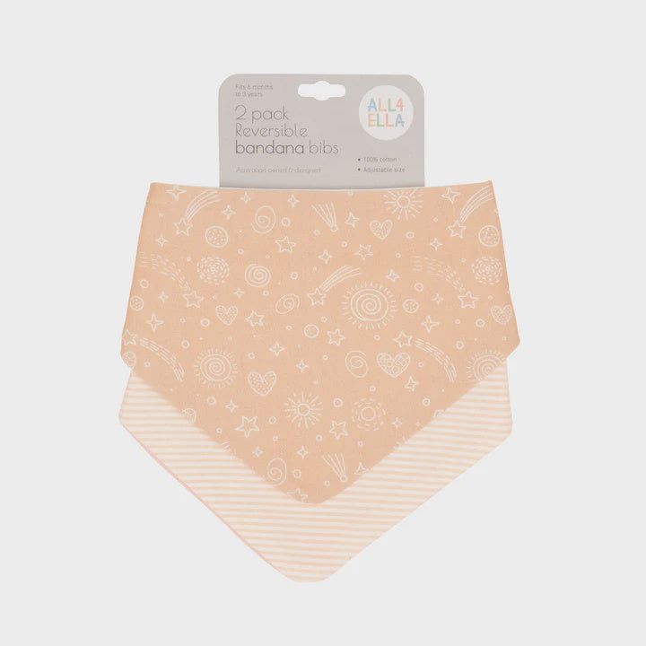 Bandana Bibs 2pk - Sweet Blush