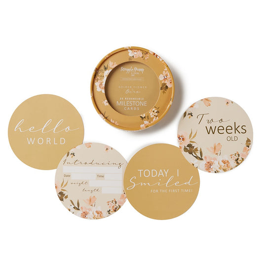 Golden Flower and Ocre Reversible Milestone Cards