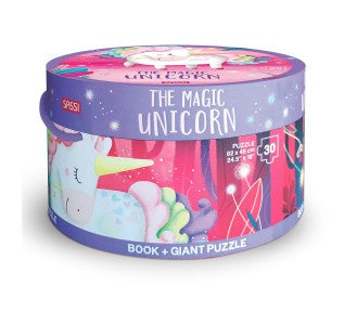 Sassi Book and Giant Puzzle - THE MAGIC UNICORN