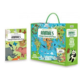 Travel, Learn and Explore Puzzle and Book Set - ANIMALS Endangered Species of the Planet