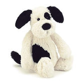 Jellycat Bashful BLACK AND CREAM PUPPY medium