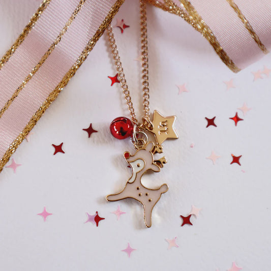 Jingle Bell Reindeer Necklace
