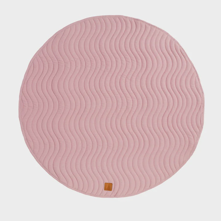 Quilted Reversible Linen Playmat - Blush Pink