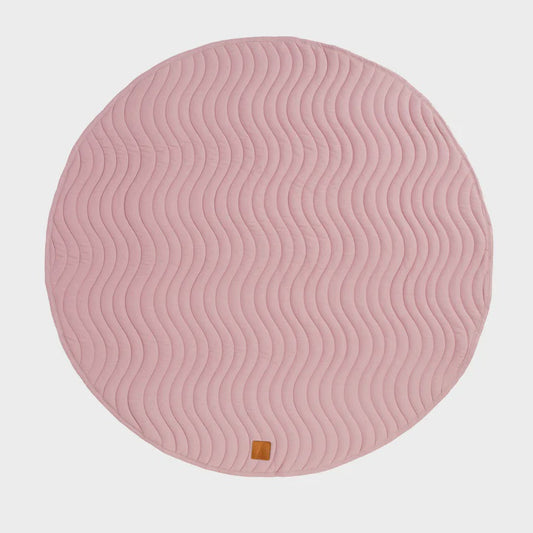 Quilted Reversible Linen Playmat - Blush Pink