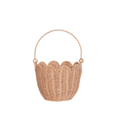 Rattan Tulip Carry Basket – Seashell Pink
