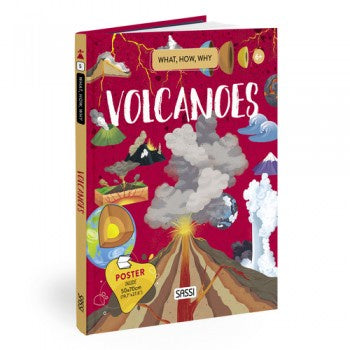 Sassi What How Why Volcanoes Book and Poster