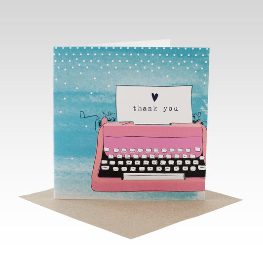 Typewriter Thank You Card