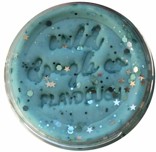 Ice Queen Blue playdough with glitter.