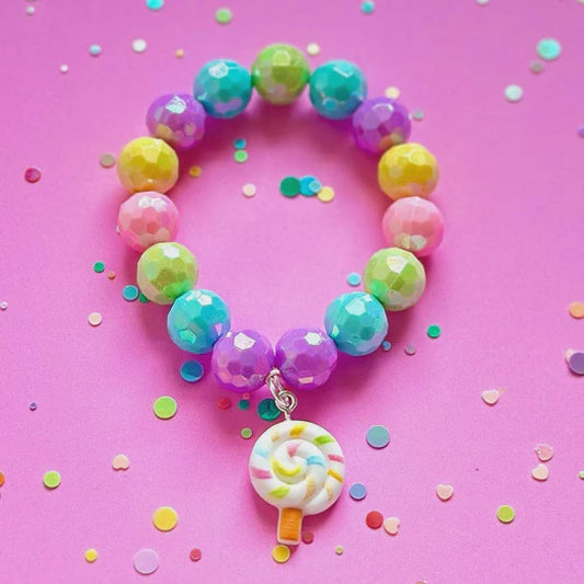 Beaded Bracelet - Lollipop (Rainbow Unicorn)