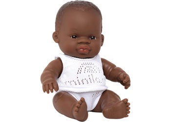Miniland Baby Doll - African Boy 21cm